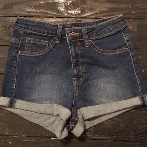 Blue jean shorts
